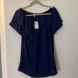 Off the shoulder ruffle top